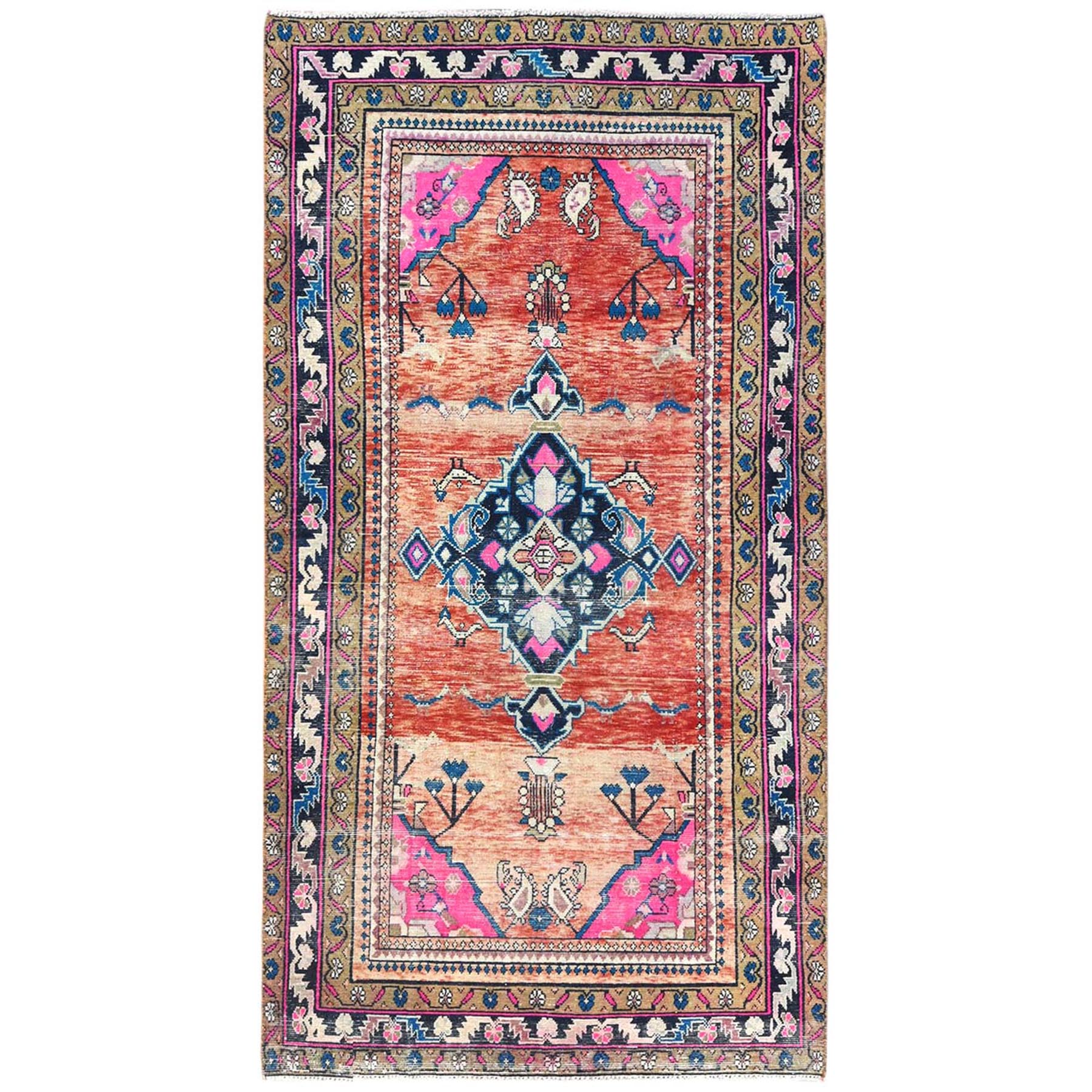 Overdyed & Vintage Rugs LUV730881